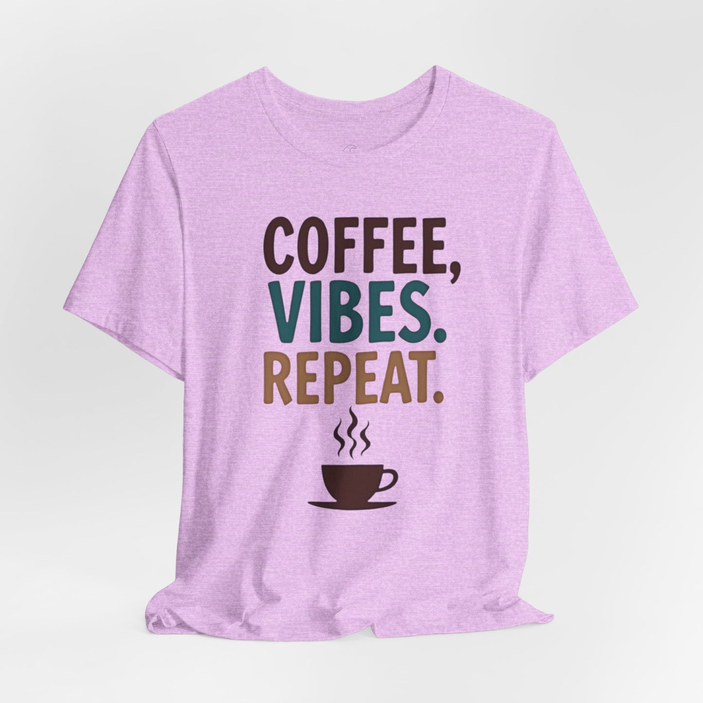 Coffee, Vibes, Repeat Unisex Short Sleeve Tee