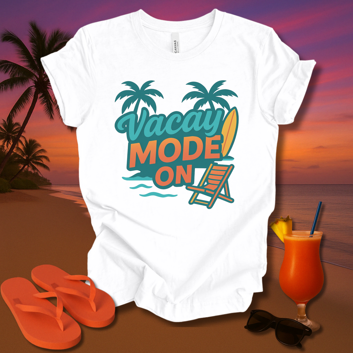 Vacay Mode On Unisex Short Sleeve Tee