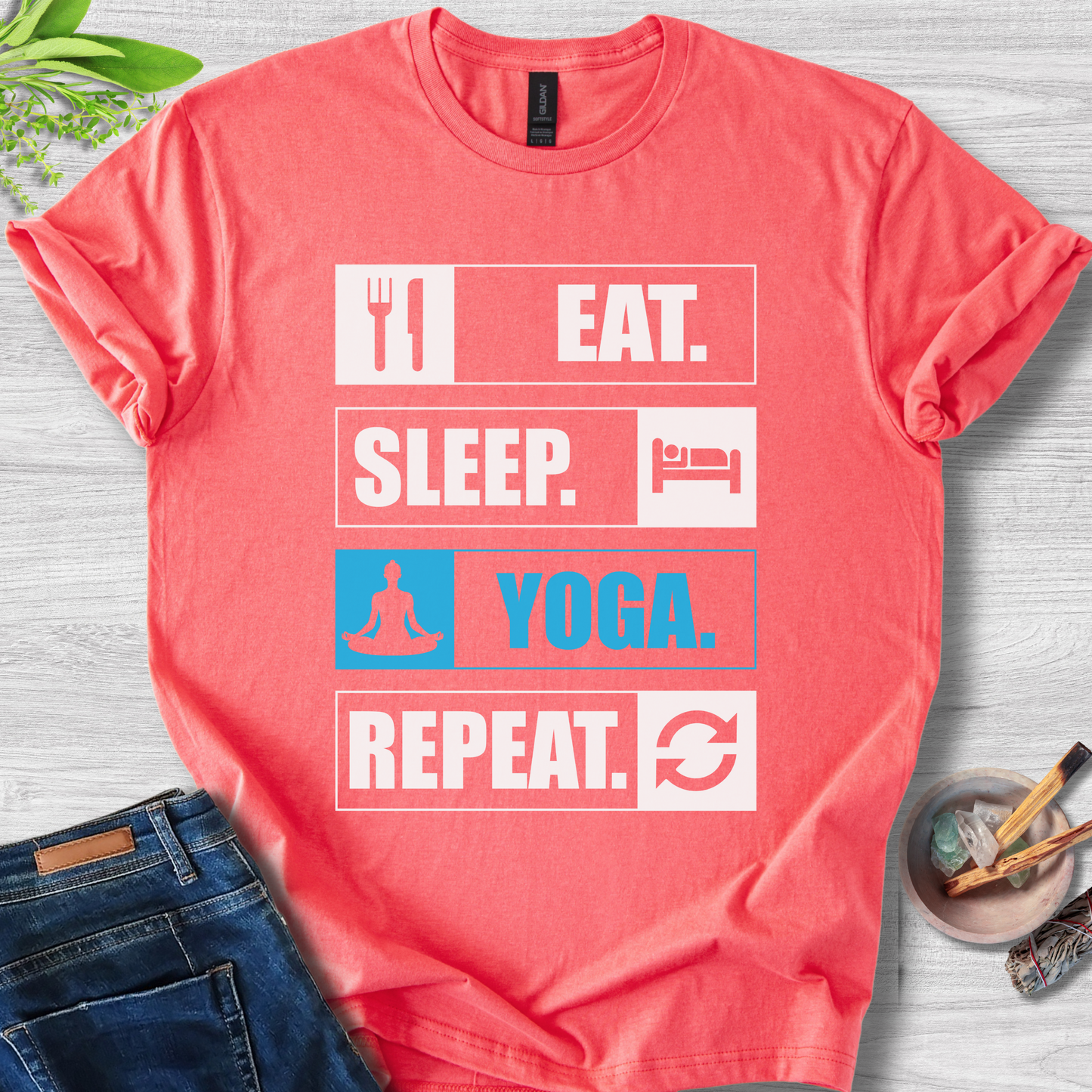 Eat. Sleep. Yoga. Repeat. T-Shirt