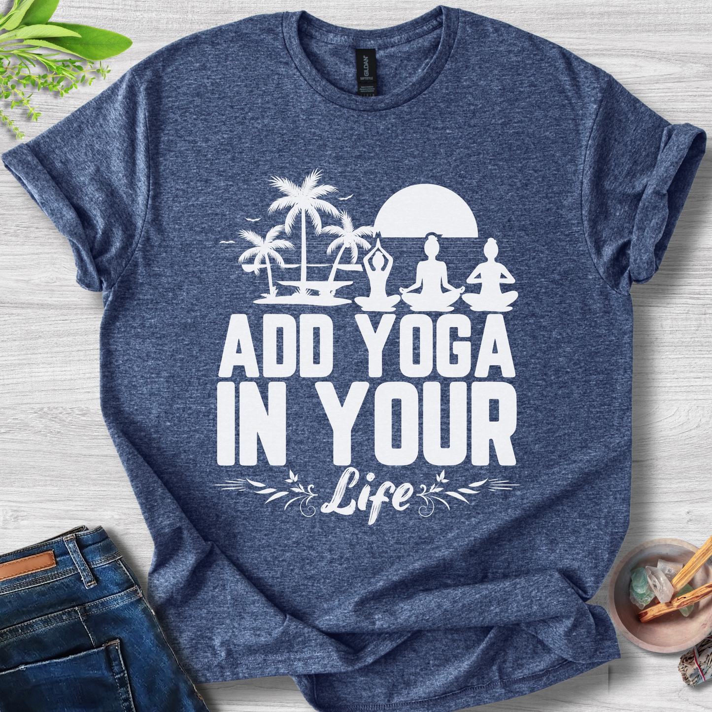 Add Yoga In Your Life Unisex Softstyle T-Shirt