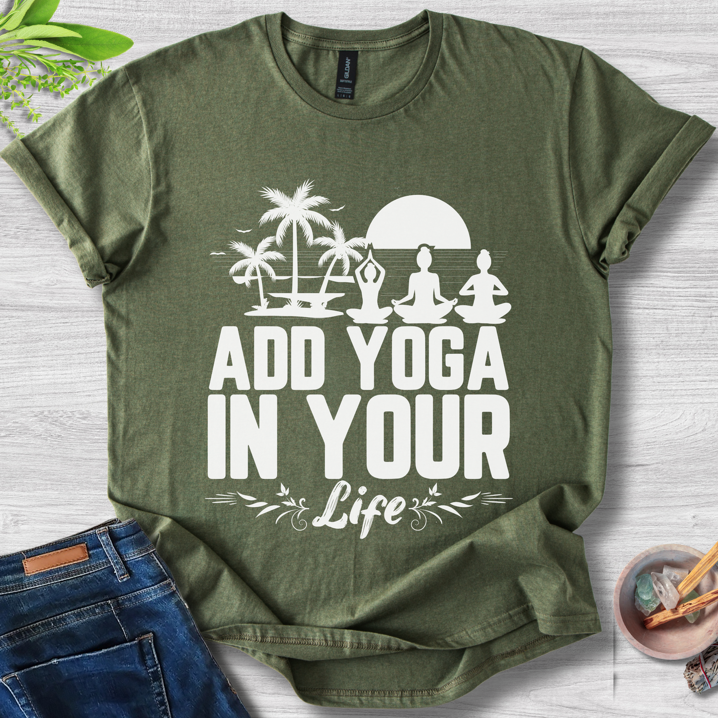 Add Yoga In Your Life Unisex Softstyle T-Shirt
