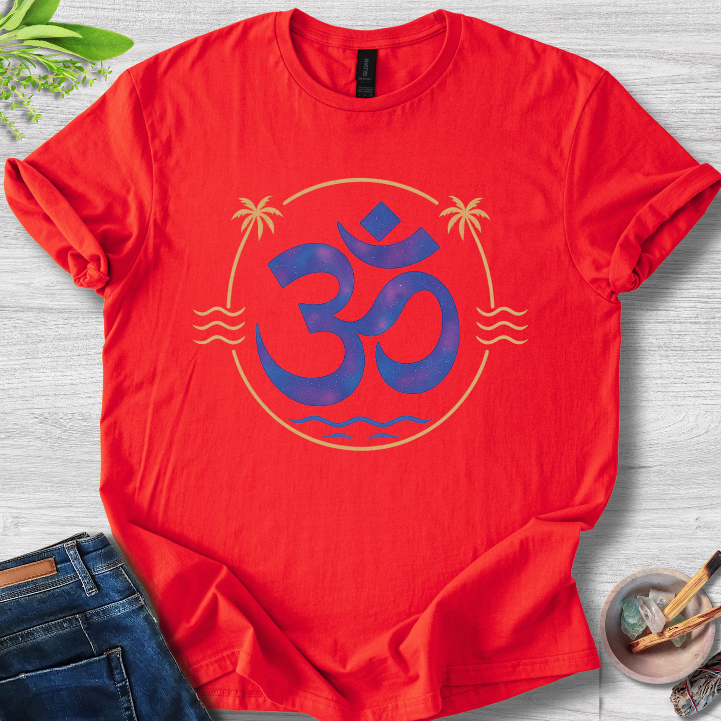 Cosmic Om Unisex Softstyle T-Shirt