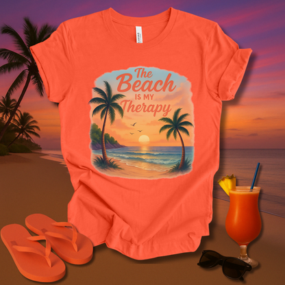 The Beach Is my Therapy Unisex Short Sleeve Tee