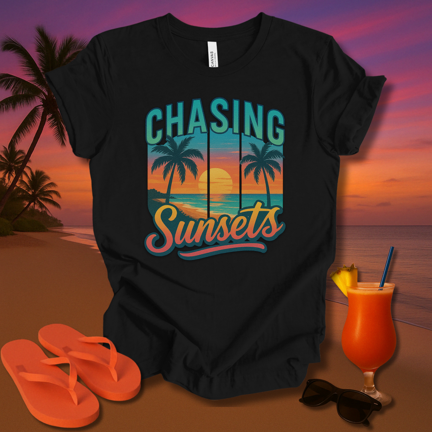 Chasing Sunsets Unisex Short Sleeve Tee