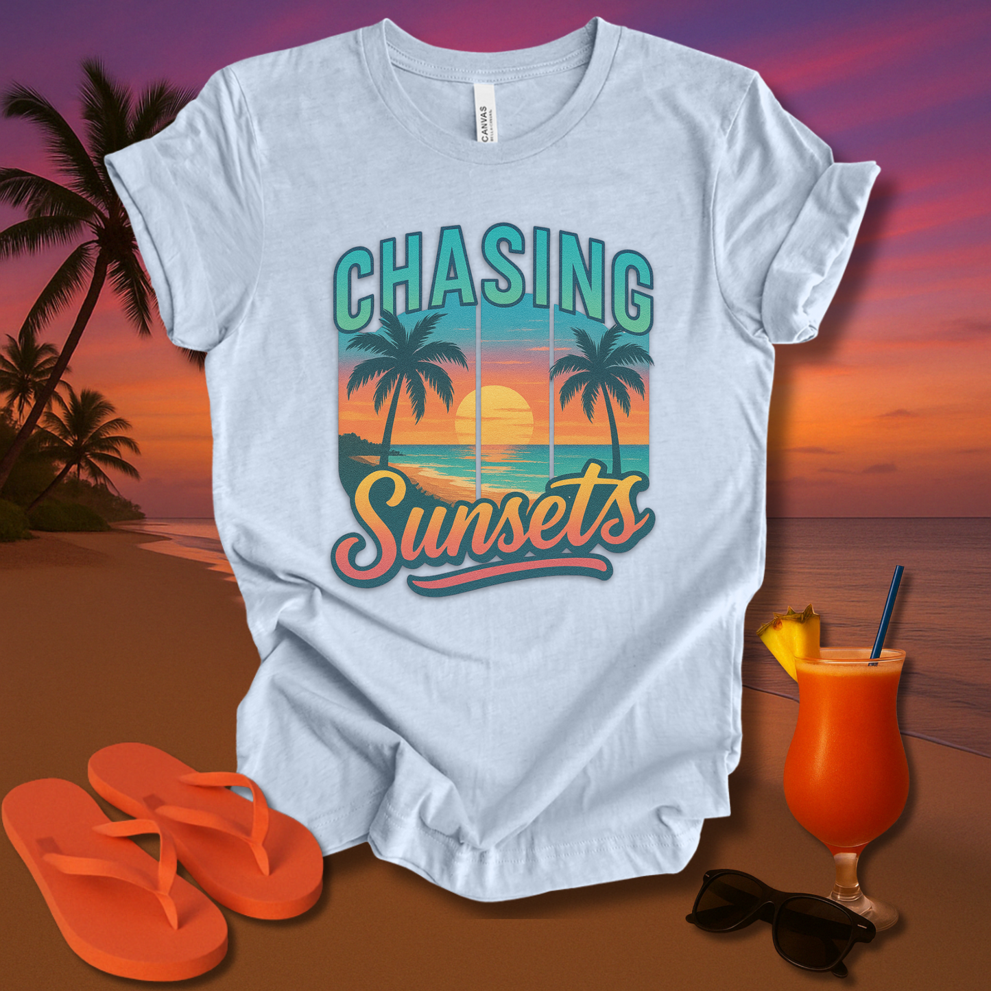 Chasing Sunsets Unisex Short Sleeve Tee