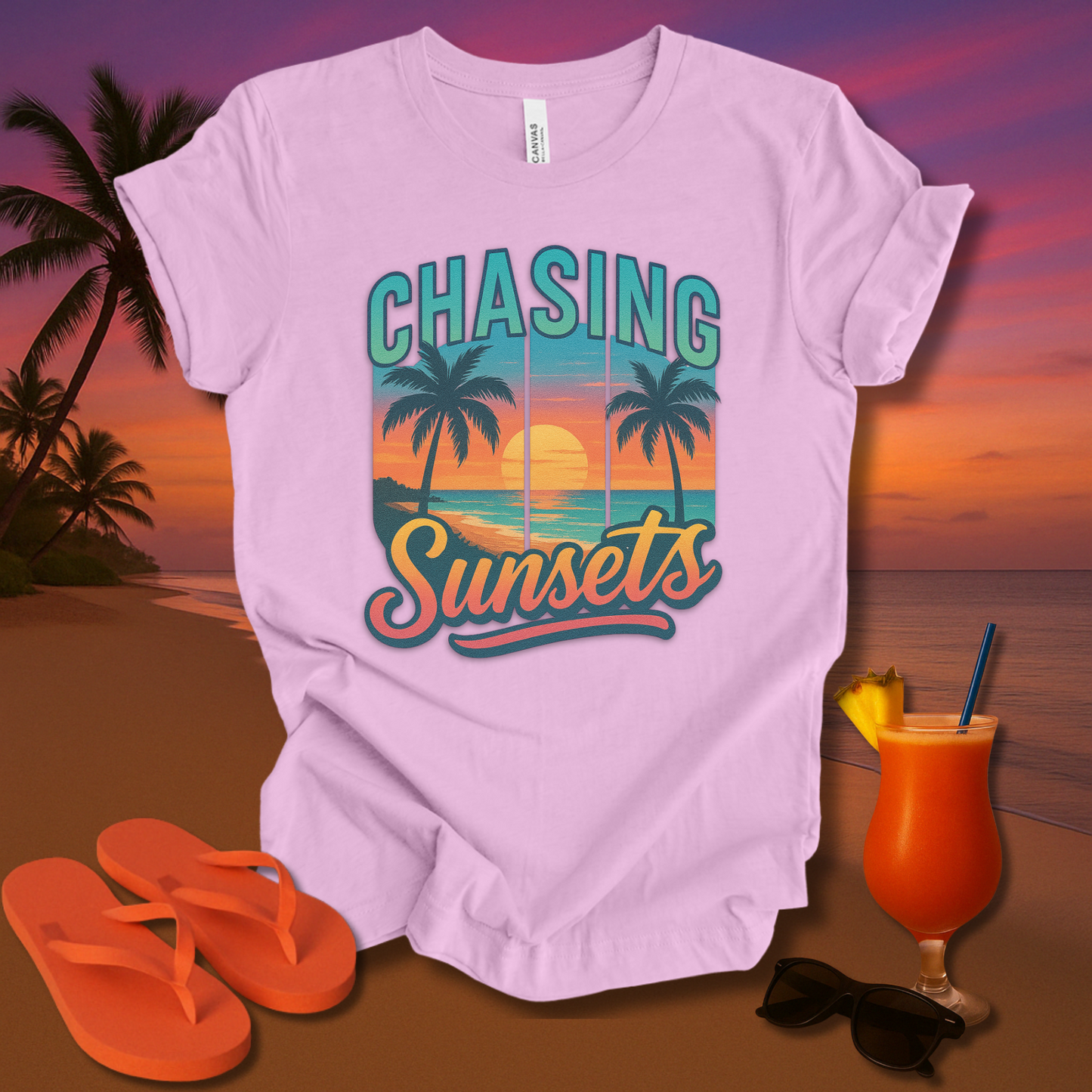 Chasing Sunsets Unisex Short Sleeve Tee