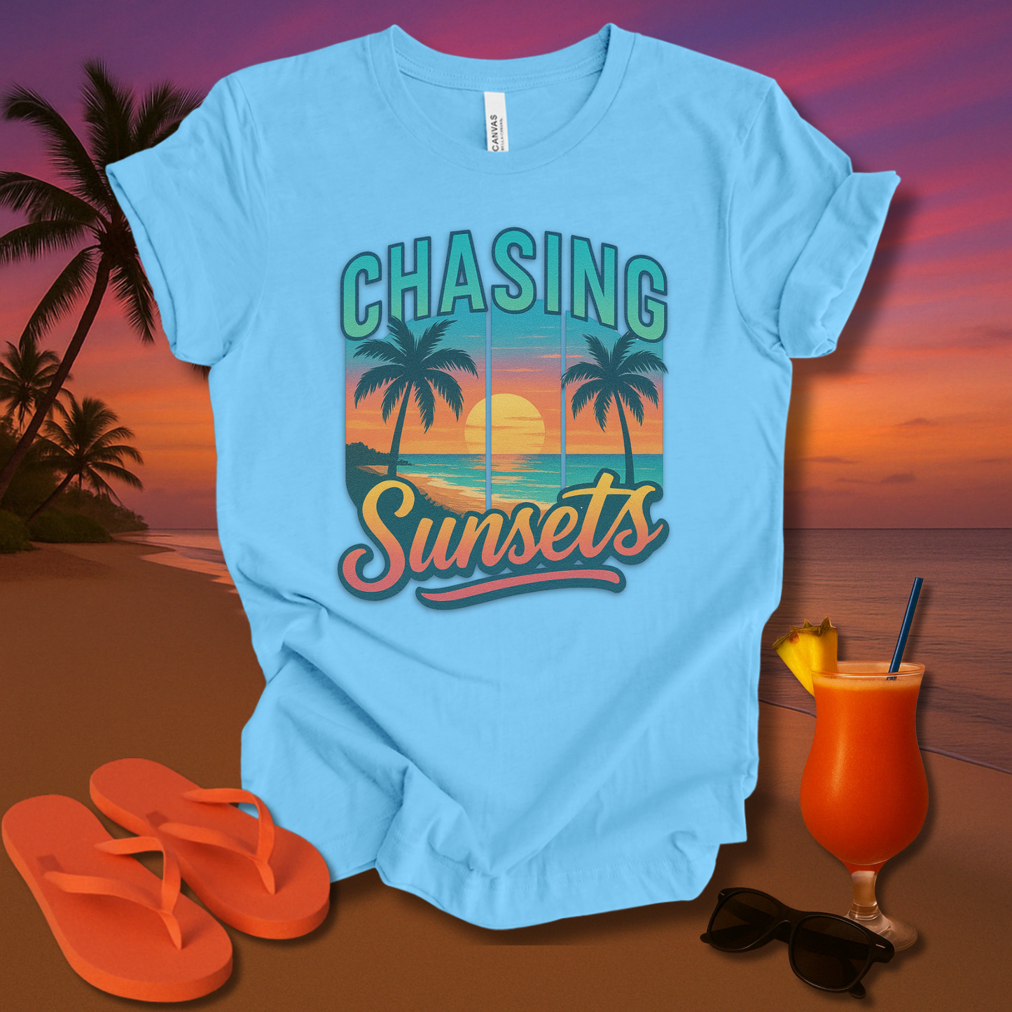 Chasing Sunsets Unisex Short Sleeve Tee