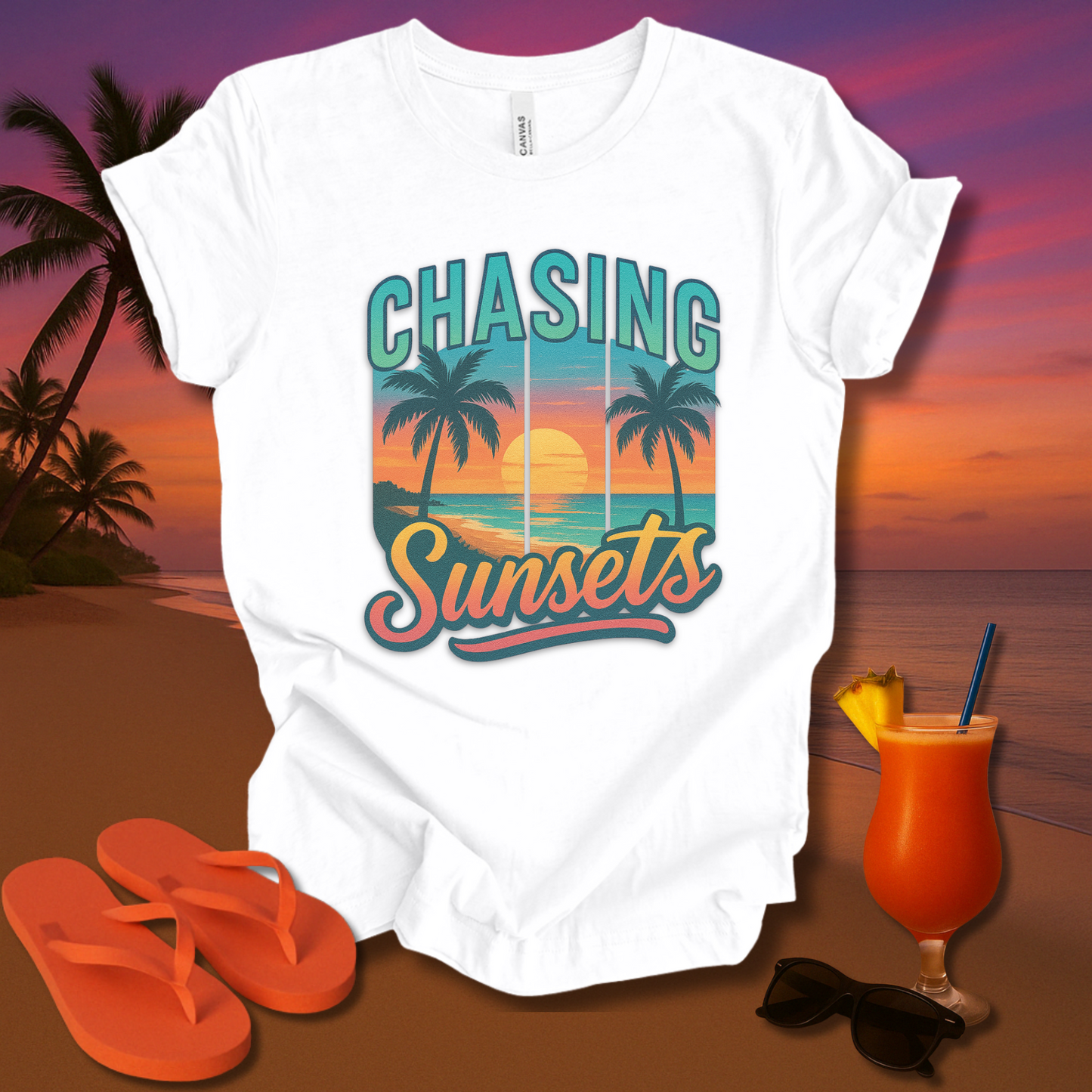 Chasing Sunsets Unisex Short Sleeve Tee