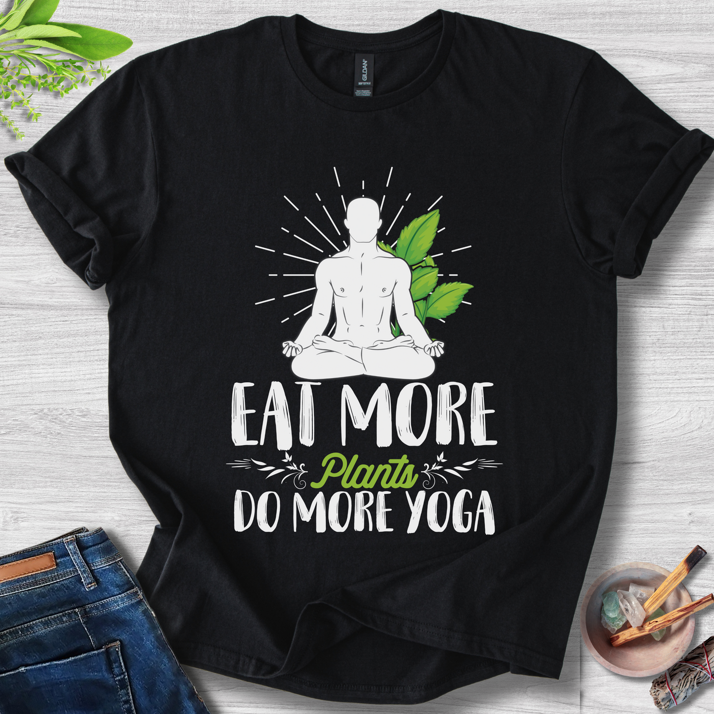 Eat More Plants, Do More Yoga T-Shirt