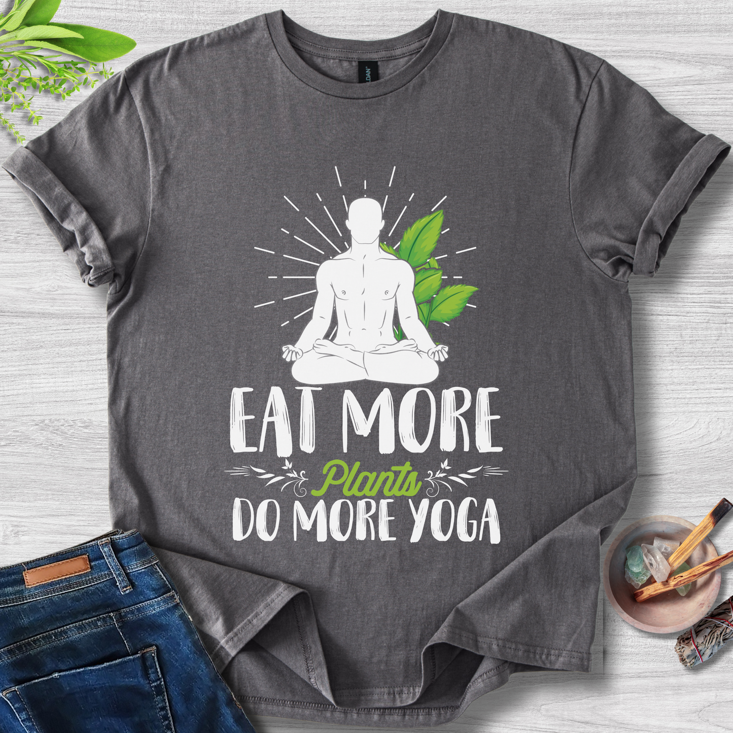 Eat More Plants, Do More Yoga T-Shirt