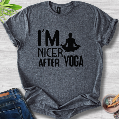 I'm Nicer After Yoga Unisex Softstyle T-Shirt