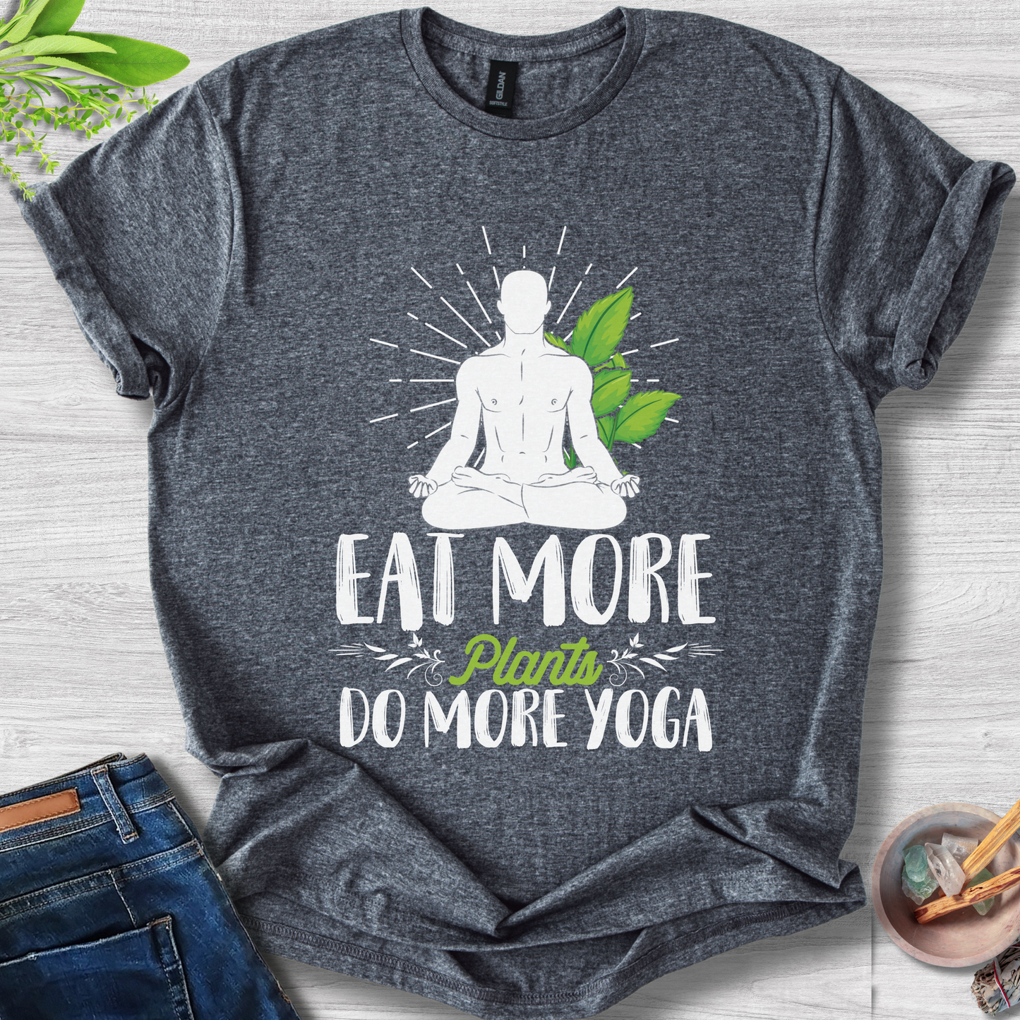 Eat More Plants, Do More Yoga T-Shirt