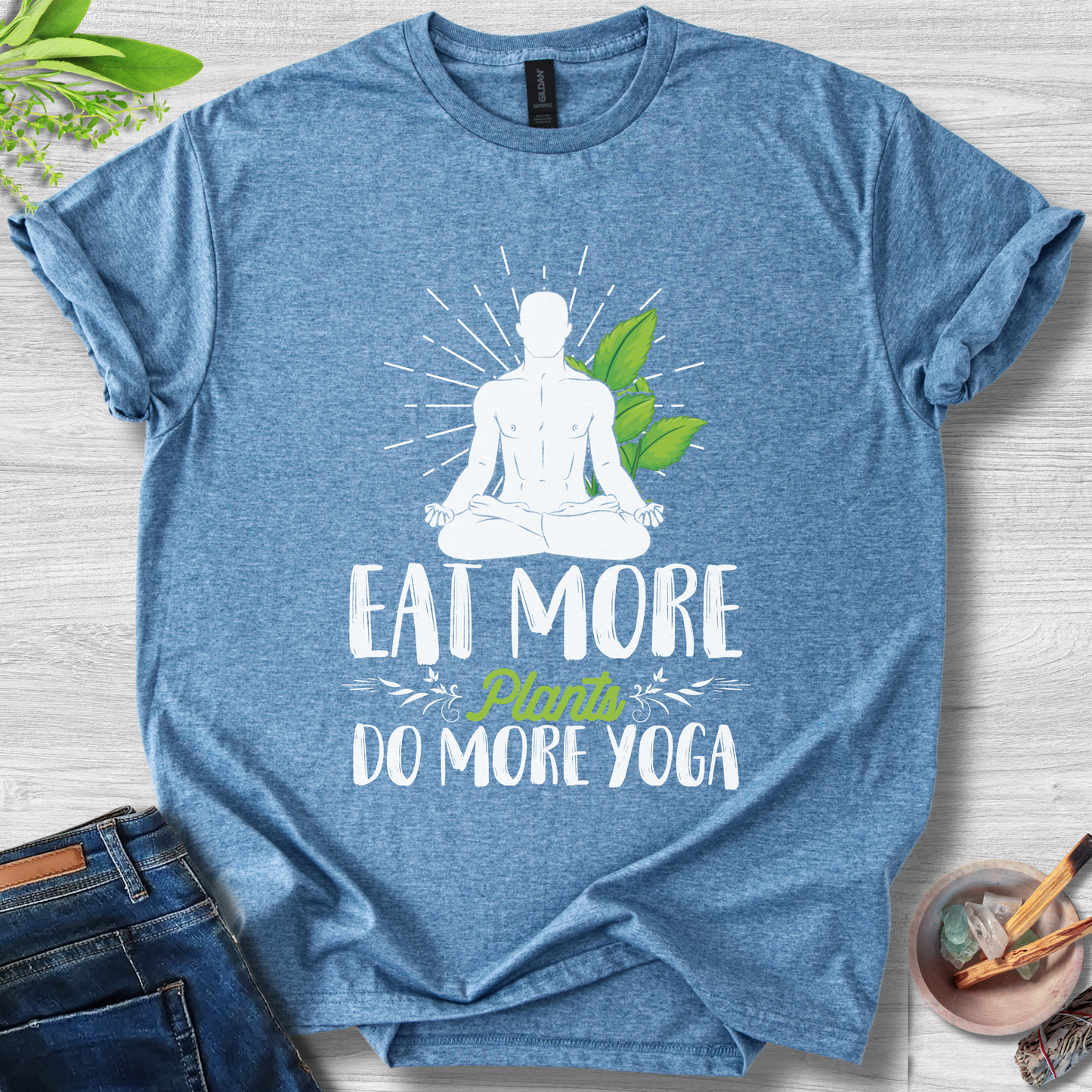 Eat More Plants, Do More Yoga T-Shirt