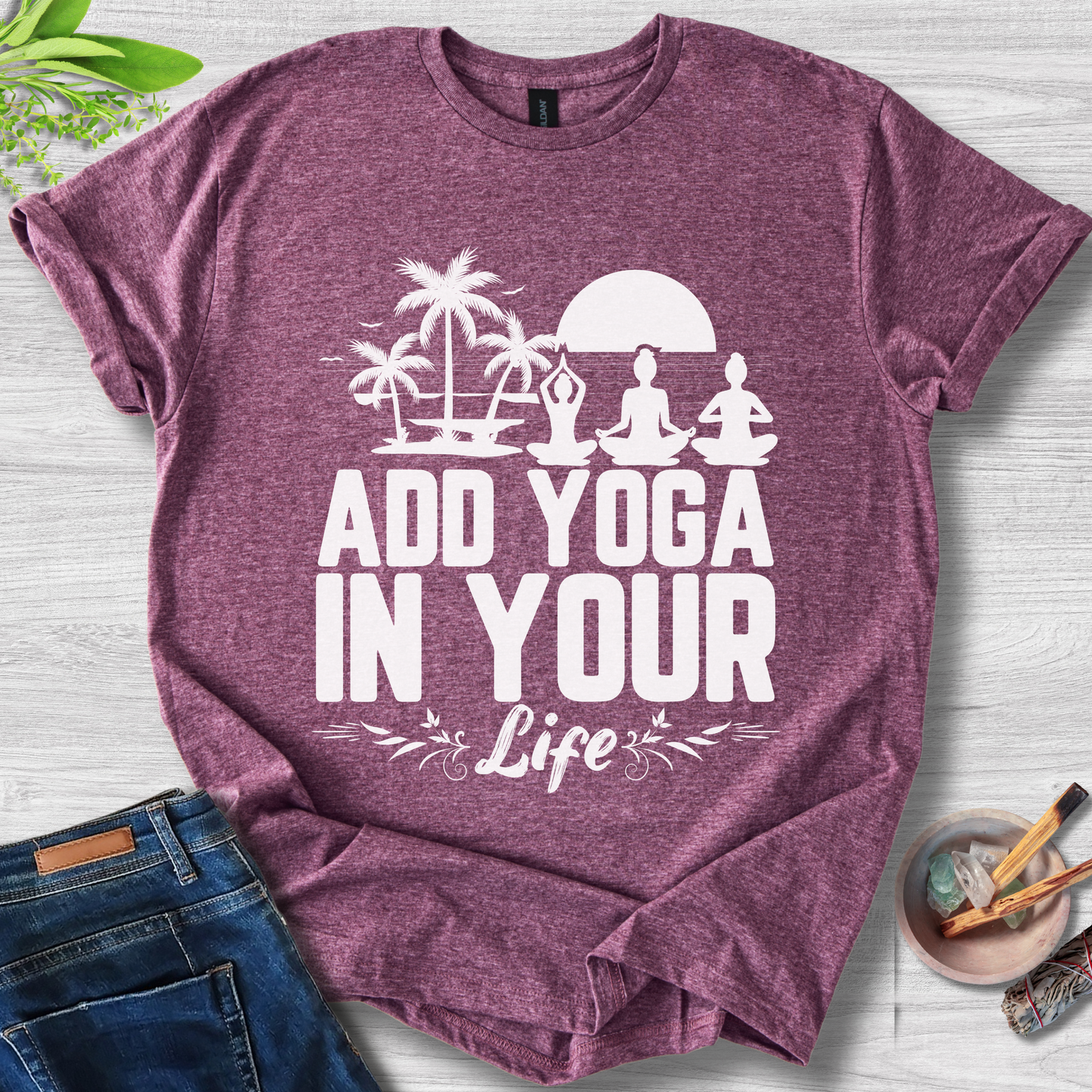 Add Yoga In Your Life Unisex Softstyle T-Shirt