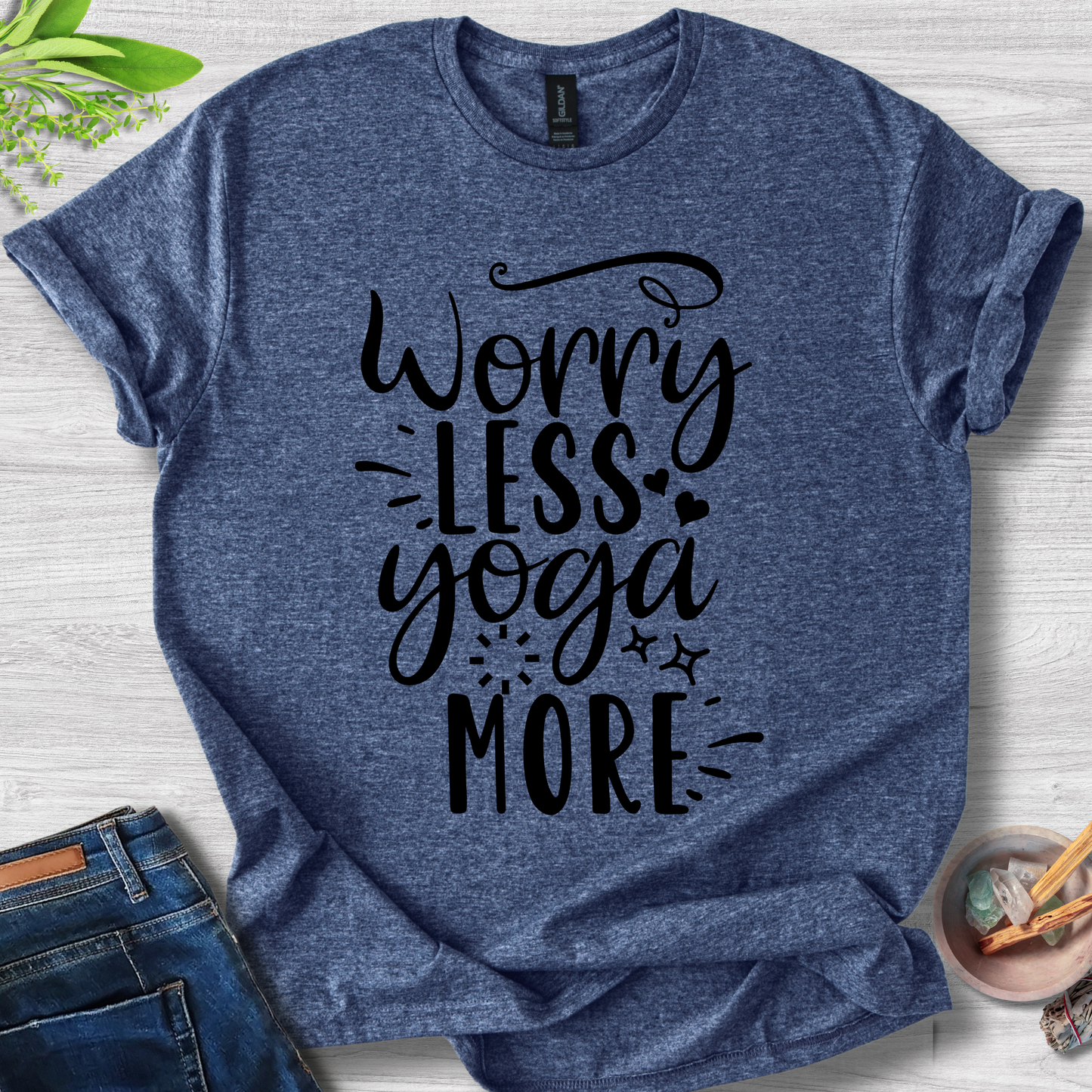 Worry Less Yoga More T-Shirt
