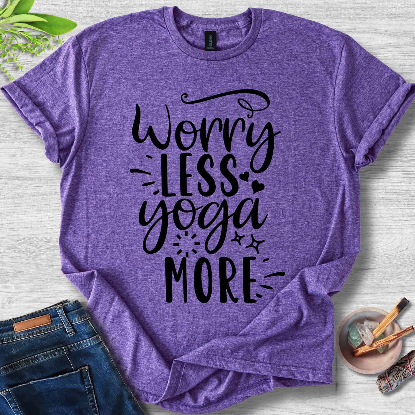 Worry Less Yoga More T-Shirt