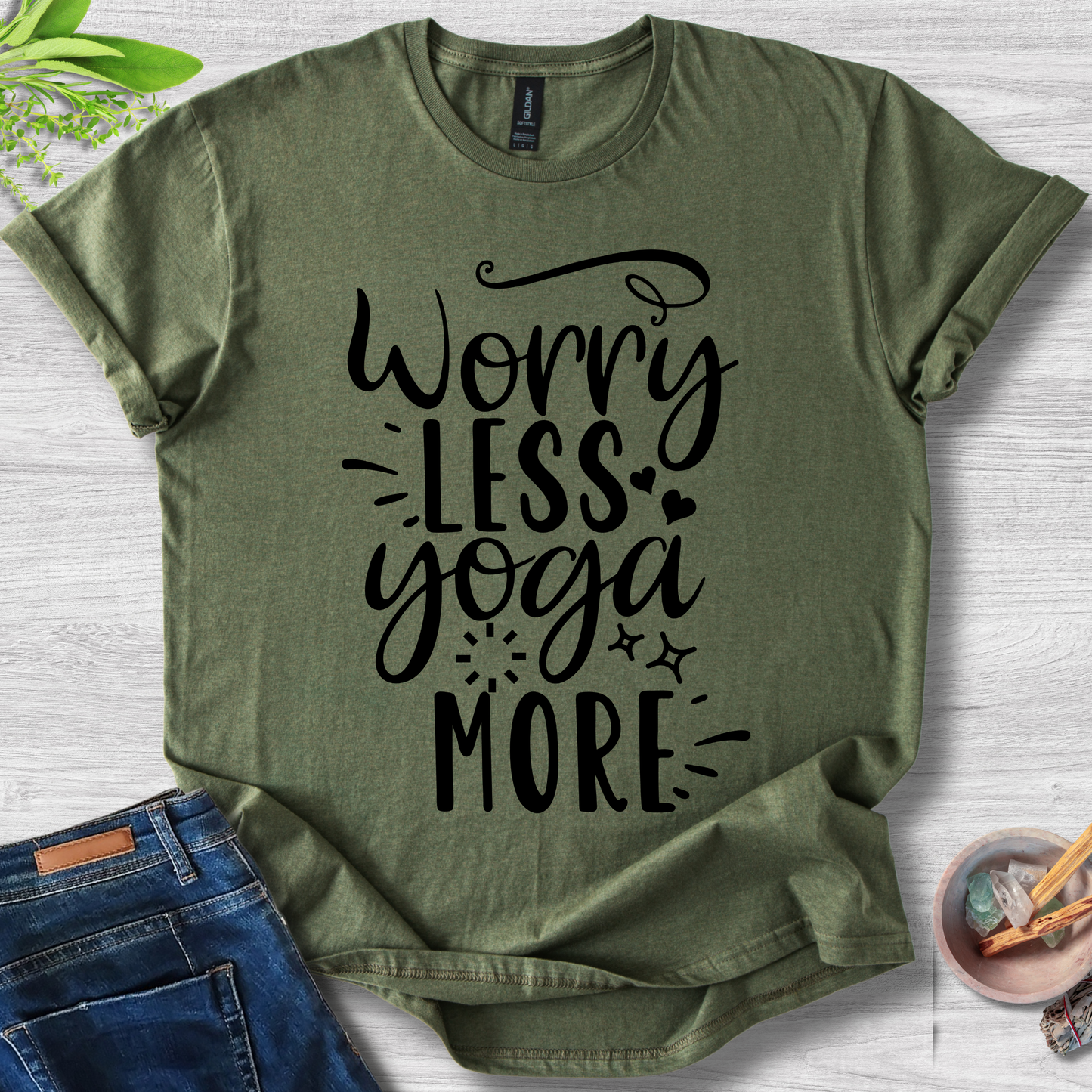 Worry Less Yoga More T-Shirt