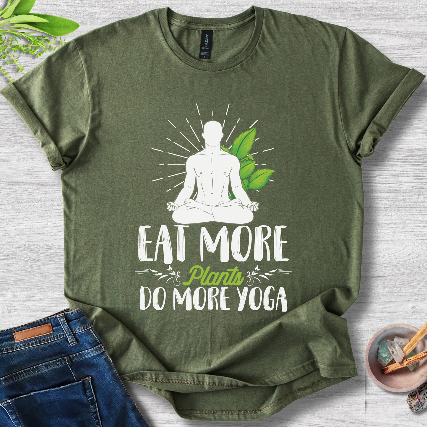Eat More Plants, Do More Yoga T-Shirt