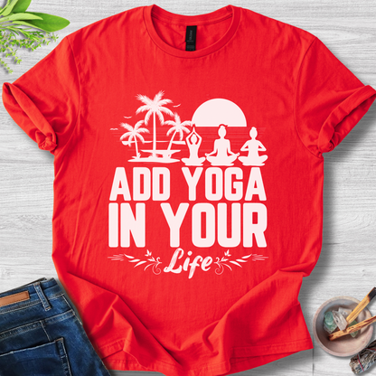 Add Yoga In Your Life Unisex Softstyle T-Shirt