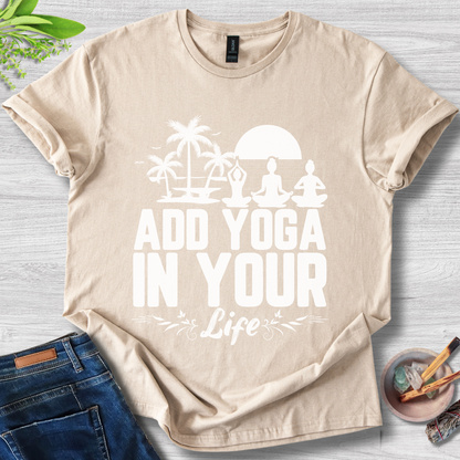 Add Yoga In Your Life Unisex Softstyle T-Shirt