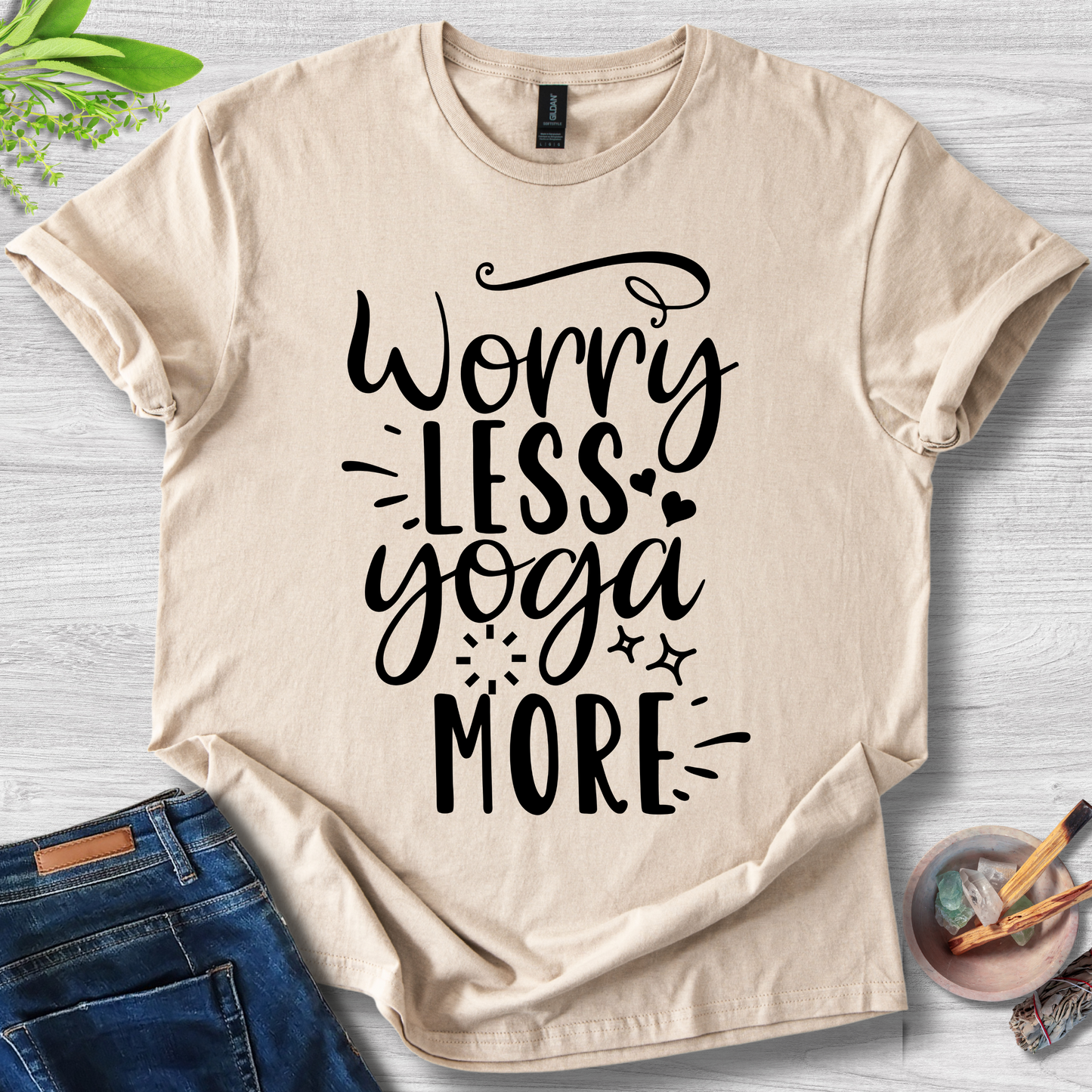Worry Less Yoga More T-Shirt