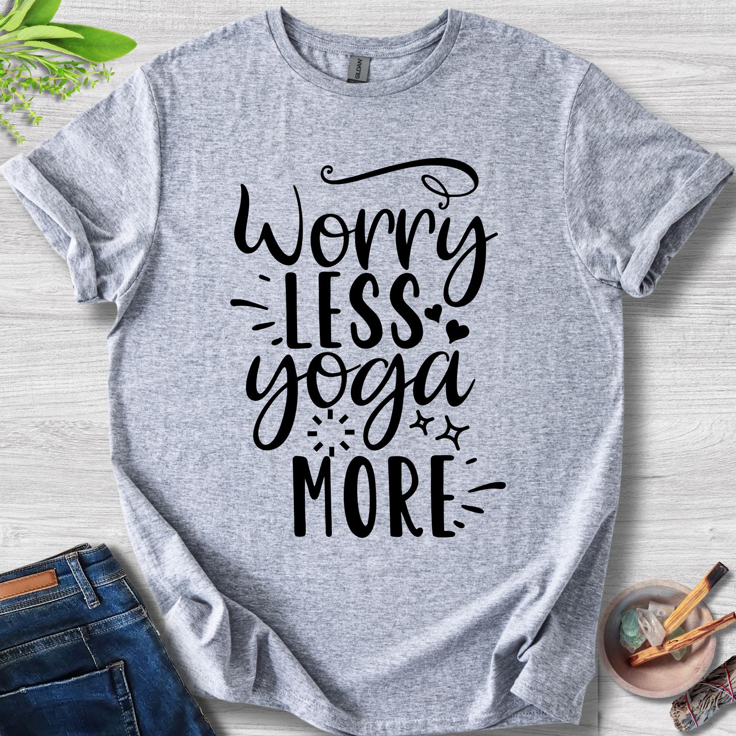 Worry Less Yoga More T-Shirt